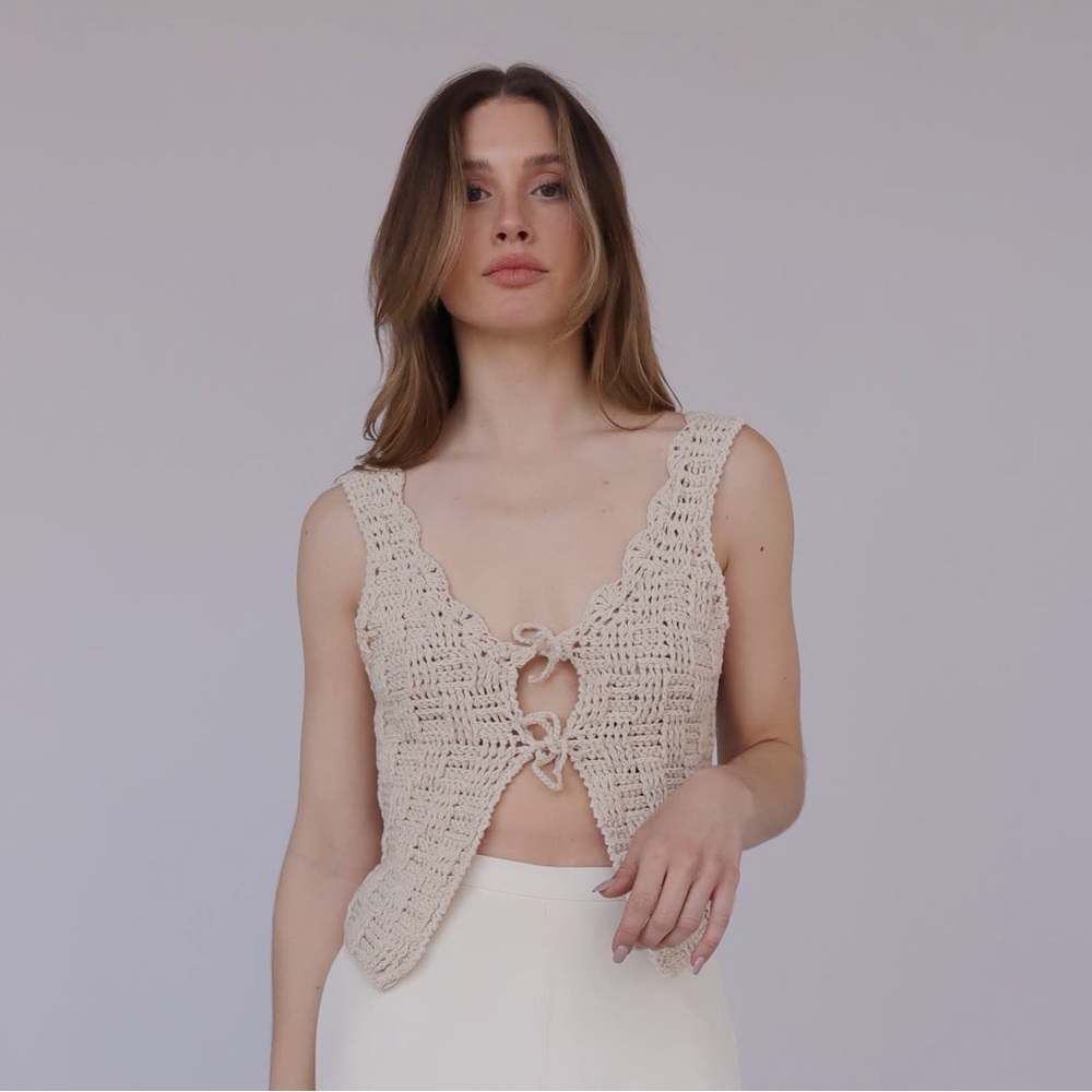 Tach Angela Crocheted Tank Top Vest – Size M